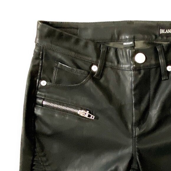 BLANKNYC Black Vegan Leather Moto Pants, size 24, new with tag - Picture 12 of 15